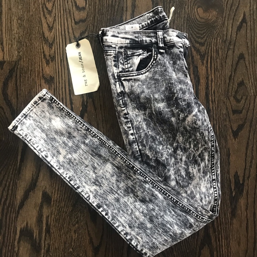 Rag & Bone Acid White Skinny 26